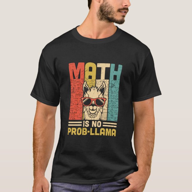 Math Teacher Math Is No Problem T-Shirt (Front)