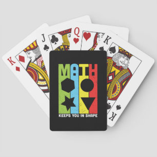 Math Teacher Math Keeps You In Shape Poker Cards