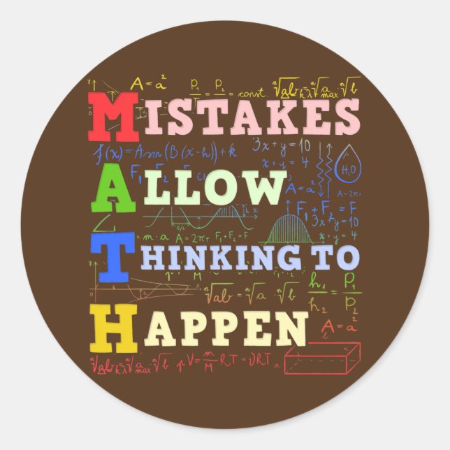 Math Teacher Math Student Mathematics  Classic Round Sticker (Front)