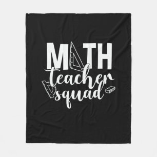 Math Teacher Math Teacher Squad Fleece Blanket