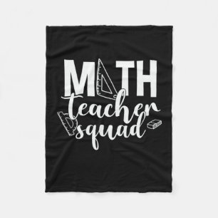Math Teacher Math Teacher Squad Fleece Blanket