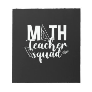 Math Teacher Math Teacher Squad Notepad