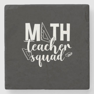 Math Teacher Math Teacher Squad Stone Coaster
