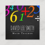 Math Teacher / Math Tutor Square Business Card<br><div class="desc">Math Teacher / Math Tutor</div>