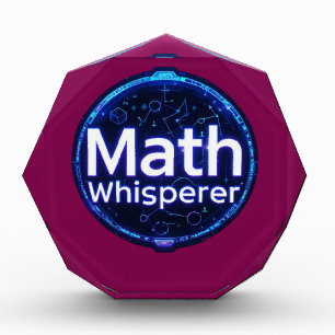 Math Teacher Math Whisperer Acrylic Award