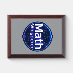 Math Teacher Math Whisperer Award Plaque