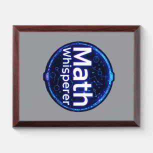 Math Teacher Math Whisperer Award Plaque