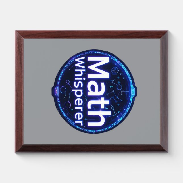 Math Teacher Math Whisperer Award Plaque (Horizontal)