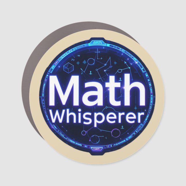 Math Teacher Math Whisperer Car Magnet (Front)