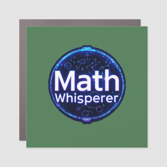 Math Teacher Math Whisperer Car Magnet (Front)