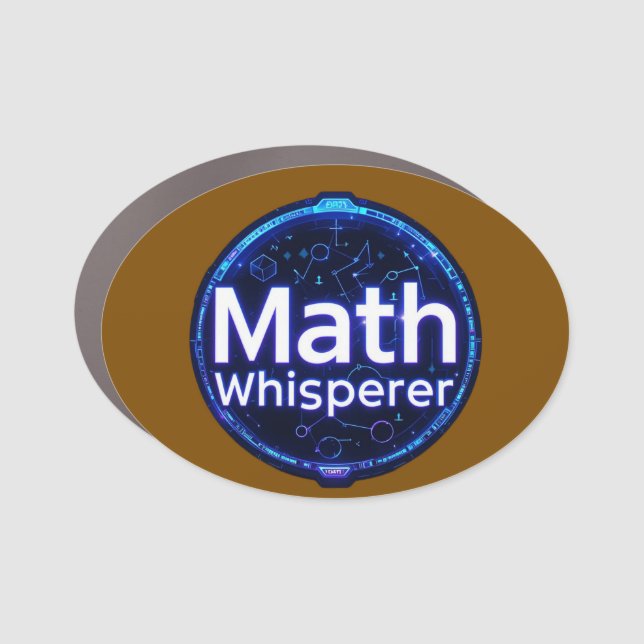 Math Teacher Math Whisperer Car Magnet (Front)
