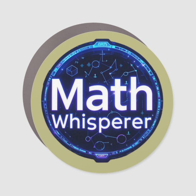 Math Teacher Math Whisperer Car Magnet (Front)