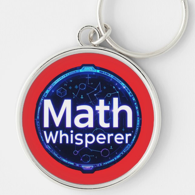 Math Teacher Math Whisperer Keychain (Front)