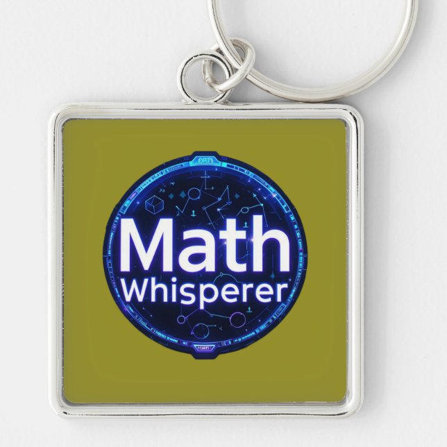 Math Teacher Math Whisperer Keychain (Front)