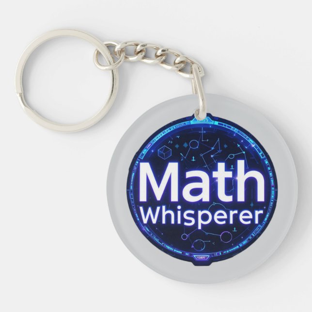 Math Teacher Math Whisperer Keychain (Front)