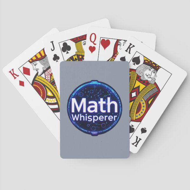 Math Teacher Math Whisperer Poker Cards (Back)