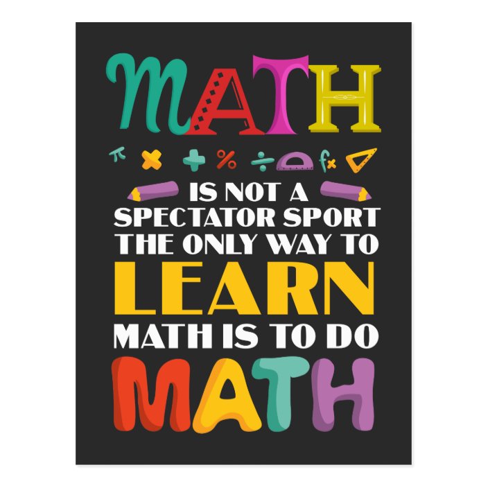 Math Teacher Mathematical Study Student School Postcard | Zazzle.com