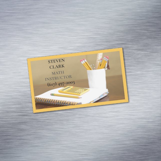 Math Teacher/Mathematician/back to school  Business Card Magnet (In Situ)