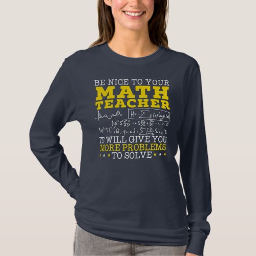 Math Teacher Mathematician Mathematics School T_Shirt