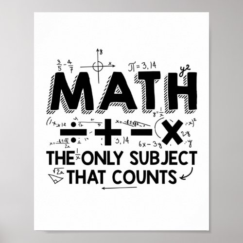 Math Teacher  Mathematics Mathematician Gifts Poster