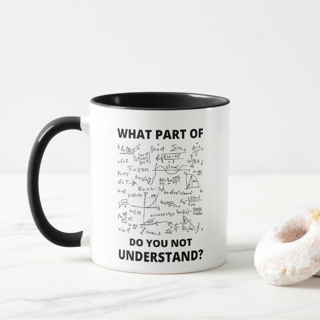 Math Teacher Mathematics Professor Mathematician  Mug (With Donut)