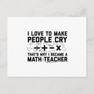 Math Teacher Mathematics School Gift Idea Postcard
