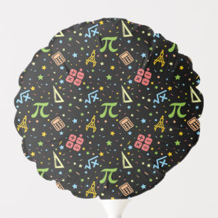 Math Teacher - Mathematics Symbols Pattern Balloon