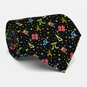 Math Teacher - Mathematics Symbols Pattern Neck Tie