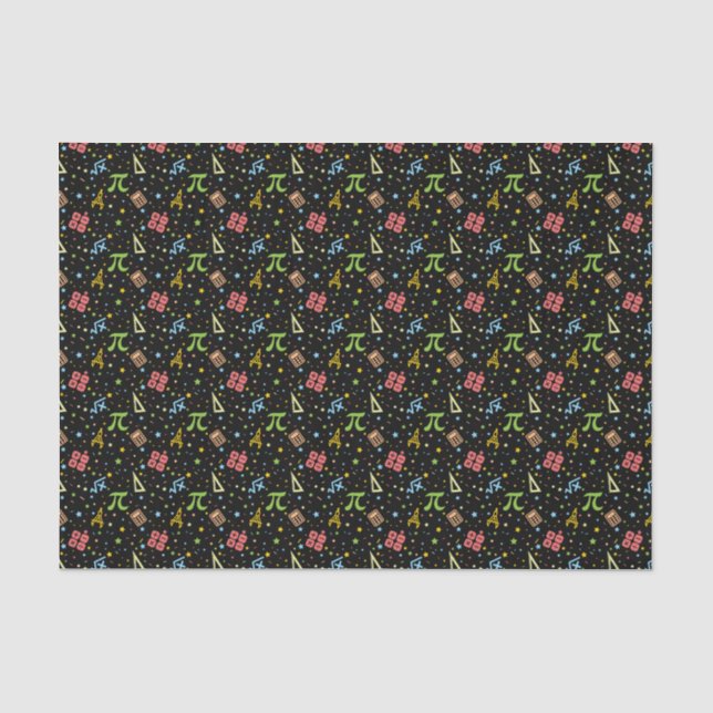 Math Teacher - Mathematics Symbols Pattern Tissue Paper (Front)