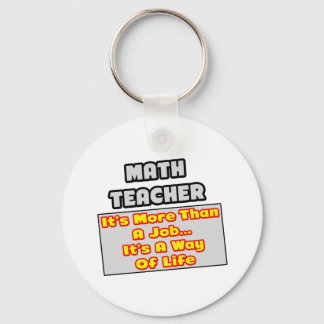 Math Teacher...More Than Job, Way of Life Keychain