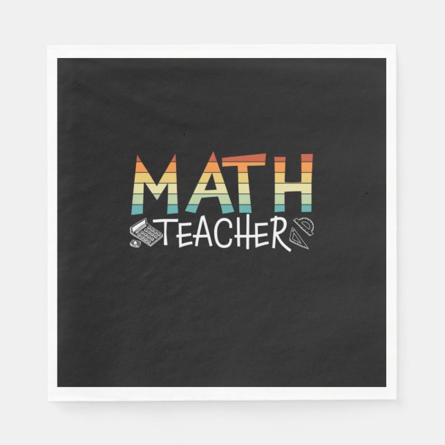 Math Teacher Napkins (Front)