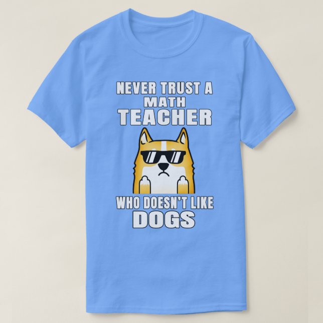 Math Teacher Never Trust Someone Who Doesnt Like D T-Shirt (Design Front)