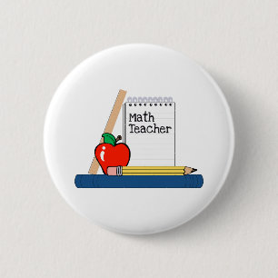 Math Teacher (Notebook) Pinback Button