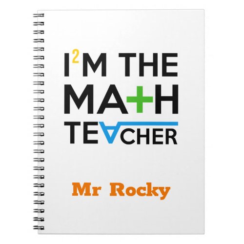 Math Teacher Notebooks _ Personalized Appreciation