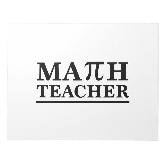 Math Teacher Notepad (Front)