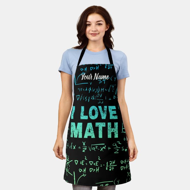 Math Teacher Or Mathematics Professor And Student Apron (Worn)