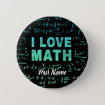 Math Teacher Or Mathematics Professor And Student Button<br><div class="desc">Math design for math teacher and math student and all numbers friends. Math vintage artwork for math scientists and researchers at university and school for pupils and students. Math souvenir for algebra and fraction calculation retro friends. Math design for math teachers and math students for scientists and students who love...</div>