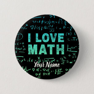Math Teacher Or Mathematics Professor And Student Button