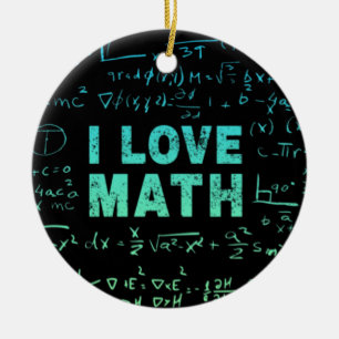 Math Teacher Or Mathematics Professor And Student Ceramic Ornament