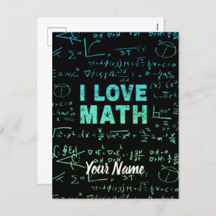 Math Teacher Or Mathematics Professor And Student Holiday Postcard