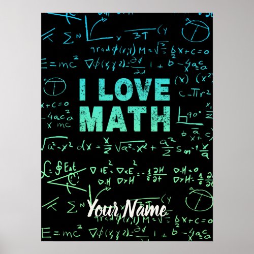 Math Teacher Or Mathematics Professor And Student Poster