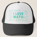 Math Teacher Or Mathematics Professor And Student Trucker Hat<br><div class="desc">Math design for math teacher and math student and all numbers friends. Math vintage artwork for math scientists and researchers at university and school for pupils and students. Math souvenir for algebra and fraction calculation retro friends. Math design for math teachers and math students for scientists and students who love...</div>