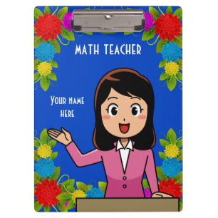 Math Teacher Personalized Clipboard