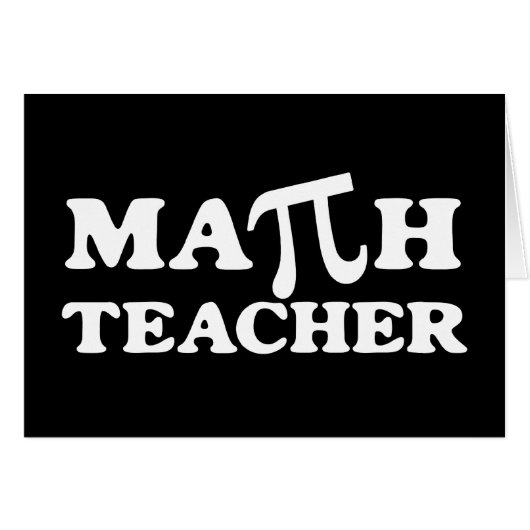 Math Teacher PI Cards (Front Horizontal)