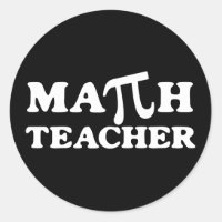 Math Teacher PI Classic Round Sticker