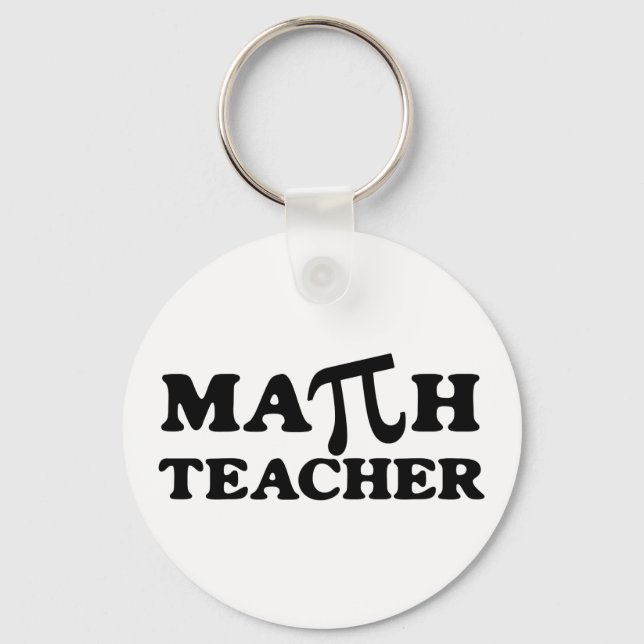 Math Teacher PI Keychain (Front)