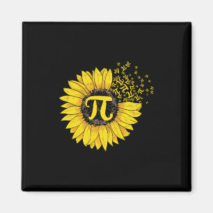 Math Teacher Pi Number Sunflower Magnet