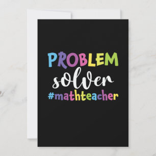 Math Teacher Problem Solver Holiday Card