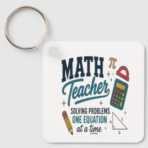 Math Teacher Problem Solver Keychain