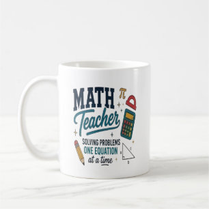 Math Teacher Problem Solver Personalized Name Coffee Mug